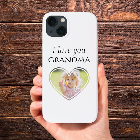 Sweet Heart Love You Oma Foto bewerkbare kleur Case-Mate iPhone Case
