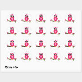 Sweet Heart Owl Ronde Sticker (Vel)