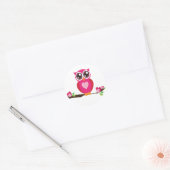 Sweet Heart Owl Ronde Sticker (Envelop)