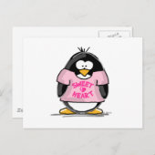 Sweet Heart Penguin Briefkaart (Voorkant / Achterkant)