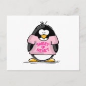 Sweet Heart Penguin Briefkaart (Voorkant)