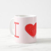 Sweet Heart Pink 'I love U' mok (Voorkant links)