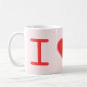 Sweet Heart Pink 'I love U' mok (Links)