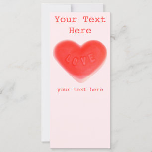 Sweet Heart Pink "Jouw tekst"-rackkaart