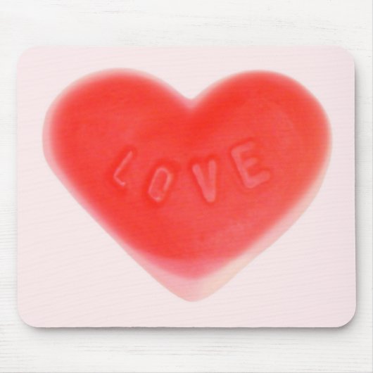 Sweet Heart Pink mousepad Muismat (Voorkant)