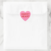 Sweet Heart Pink Valentijnsdag Sticker (Tas)