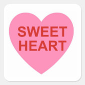 Sweet Heart Pink Valentijnsdag Sticker (Voorkant)