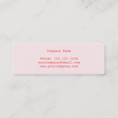 Sweet Heart Pink visitekaartje skinny (Achterkant)