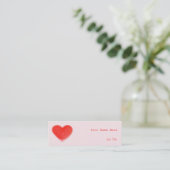 Sweet Heart Pink visitekaartje skinny (Staand voorkant)