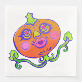 Sweet Heart Pumpkin Halloween Decor Servet