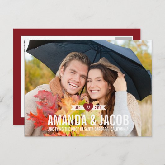 Sweet Heart Red de datum Kaart (Voorkant / Achterkant)