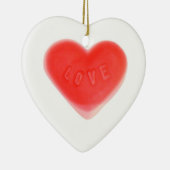 Sweet Heart, sierhart "Naam en datum" Keramisch Ornament (Rechts)