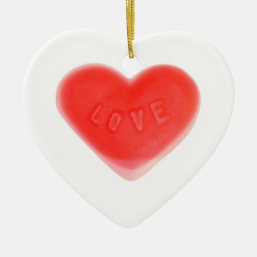 Sweet Heart, sierhart "Naam en datum" Keramisch Ornament (Voorkant)