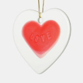 Sweet Heart, sierhart "Naam en datum" Keramisch Ornament (Links)
