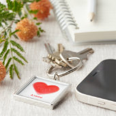 Sweet Heart sleutelhanger vierkant (Zijkant)