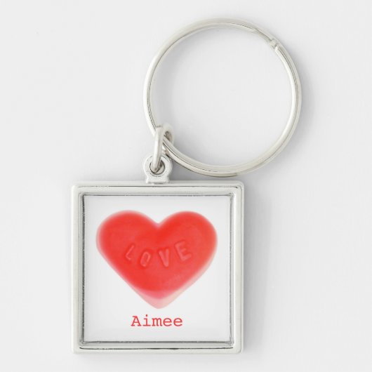 Sweet Heart sleutelhanger vierkant (Voorkant)