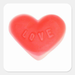 Sweet Heart sticker vierkant