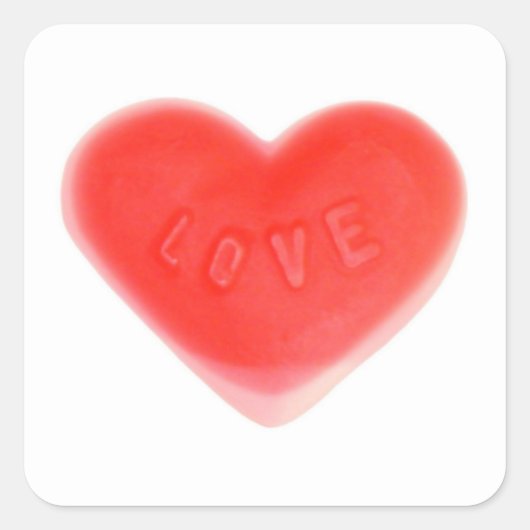 Sweet Heart sticker vierkant (Voorkant)