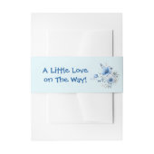 Sweet Heart Teddy Bear Blue Baby Shower  Uitnodigingen Wikkel (Voorkant Voorbeeld)