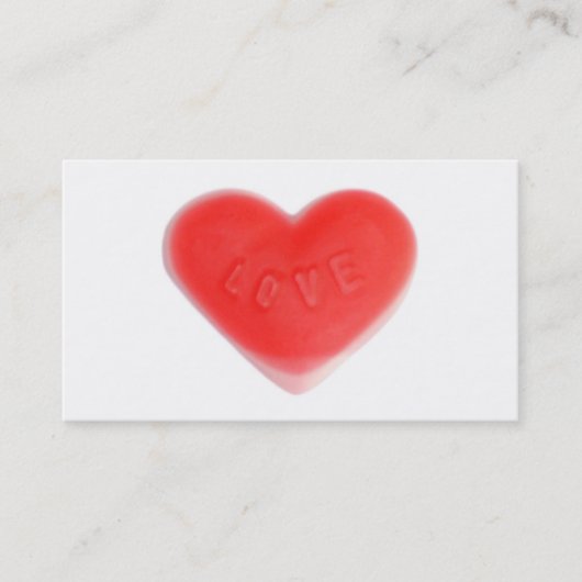 Sweet Heart visitekaartje rood terug (Voorkant)