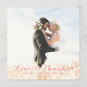 Sweet Heart Weddenschap Hartelijk dank Je platte k Bedankkaart