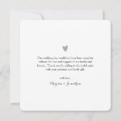 Sweet Heart Wedding Bedankt Flat Kaart | ROZE (Achterkant)