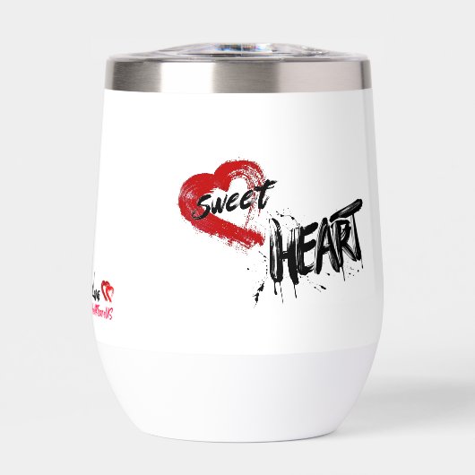 Sweet Heart Wine Tumbler (Voorkant)