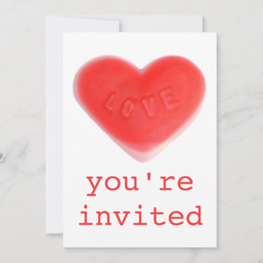 Sweet Heart 'You're Invited' uitnodiging (Voorkant)
