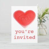 Sweet Heart 'You're Invited' uitnodiging (Staand voorkant)