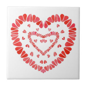 SWEET HEARTS 4,25" vierkante keramische Tegel Tegeltje