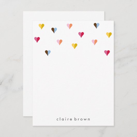 Sweet Hearts A2-stroming - Multi-Color Notitiekaartje (Voorkant / Achterkant)