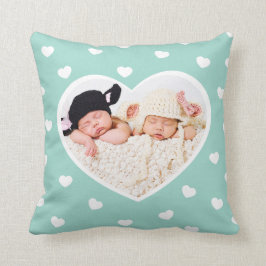 Sweet Hearts Aangepaste Fotopiloot / Mint Kussen