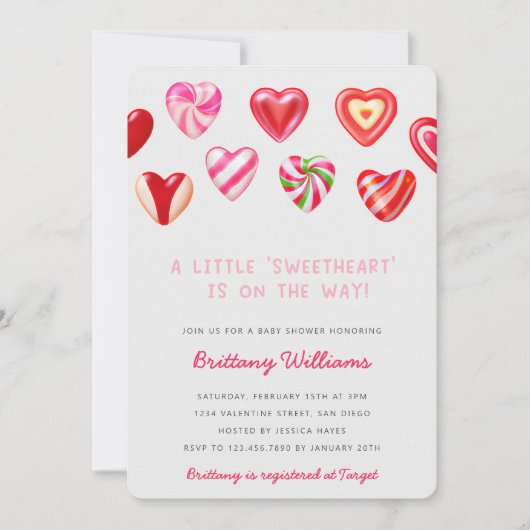 Sweet Hearts-Baby shower Kaart (Voorkant)