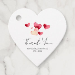 Sweet Hearts Baby Shower Thank You Heart Shaped Bedankjes Labels