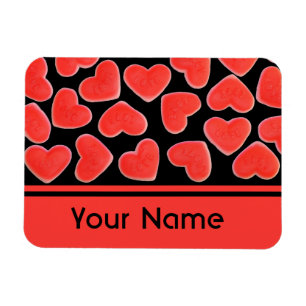 Sweet Hearts Black 'name premium magnet' Magneet