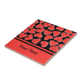 Sweet Hearts Black 'text tile' Tegeltje (Zijkant)