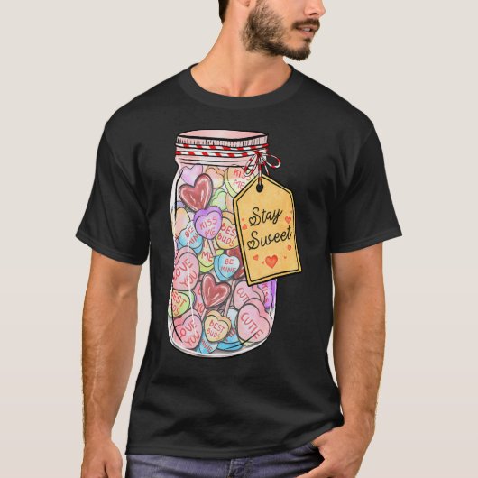 Sweet Hearts Candy Jar Conversa Harten Va T-shirt (Voorkant)