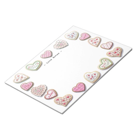 Sweet Hearts Cookies Love Notes Notitieblok (Schuin)