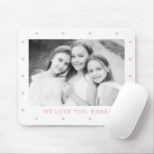 Sweet Hearts EDITABLE KLOR Aangepaste foto Muismat (Met muis)