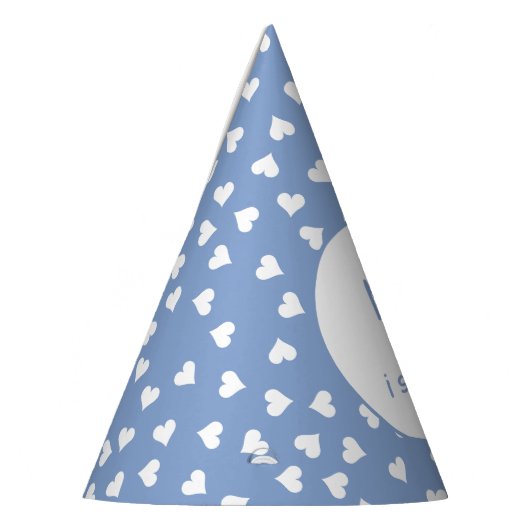 Sweet Hearts elke leeftijd blauw verjaardagsfeestj Feesthoedjes (Links)