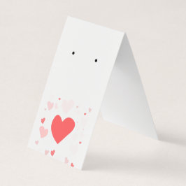 Sweet Hearts Fold Over Earring Card Visitekaartje