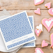 Sweet Hearts gepersonaliseerd blauw verjaardagsfee Servet
