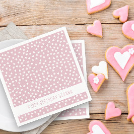 Sweet Hearts gepersonaliseerd roze verjaardagsfees Servet