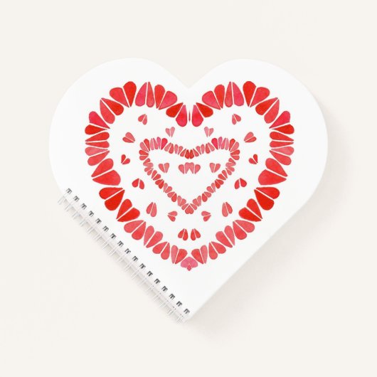 SWEET HEARTS Heart Shape Spiral Notitieboek (Voorkant)