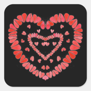 SWEET HEARTS II Grote Vierkante Stickers