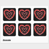SWEET HEARTS II Grote Vierkante Stickers (Vel)
