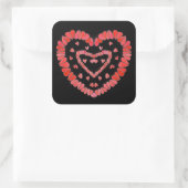 SWEET HEARTS II Grote Vierkante Stickers (Tas)