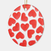 Sweet Hearts "Jouw tekst" ornament rood terug (Links)