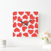 Sweet Hearts-klokvierkant Vierkante Klok (Huis)