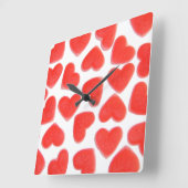 Sweet Hearts-klokvierkant Vierkante Klok (Hoek)